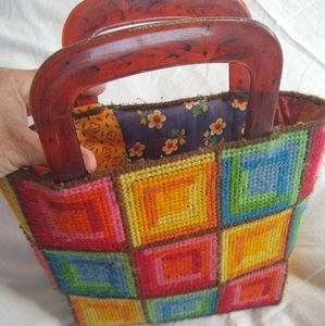 Vintage 70s boho clutch bag